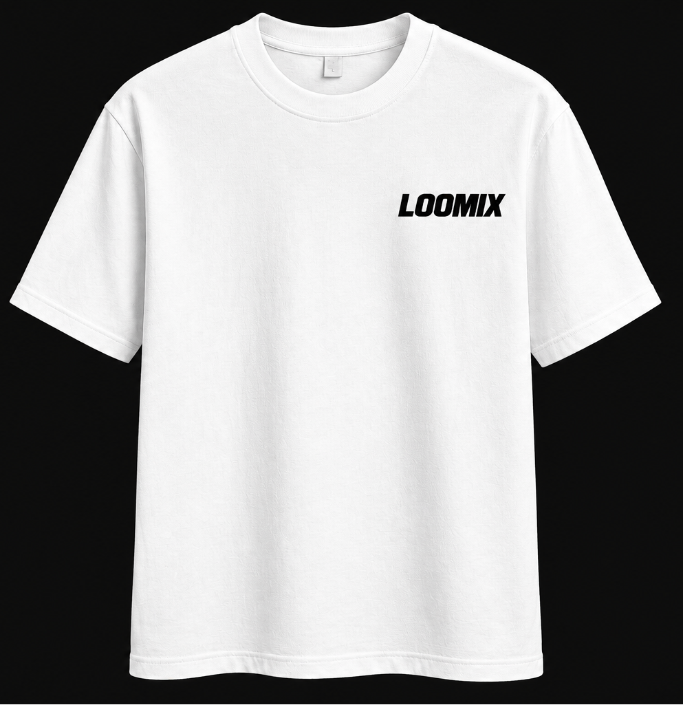 Loomix Limitless Oversized T-Shirt | Anime Graphic Print | White | Unisex | Kids & Adults