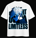 Loomix Limitless Oversized T-Shirt | Anime Graphic Print | White | Unisex | Kids & Adults